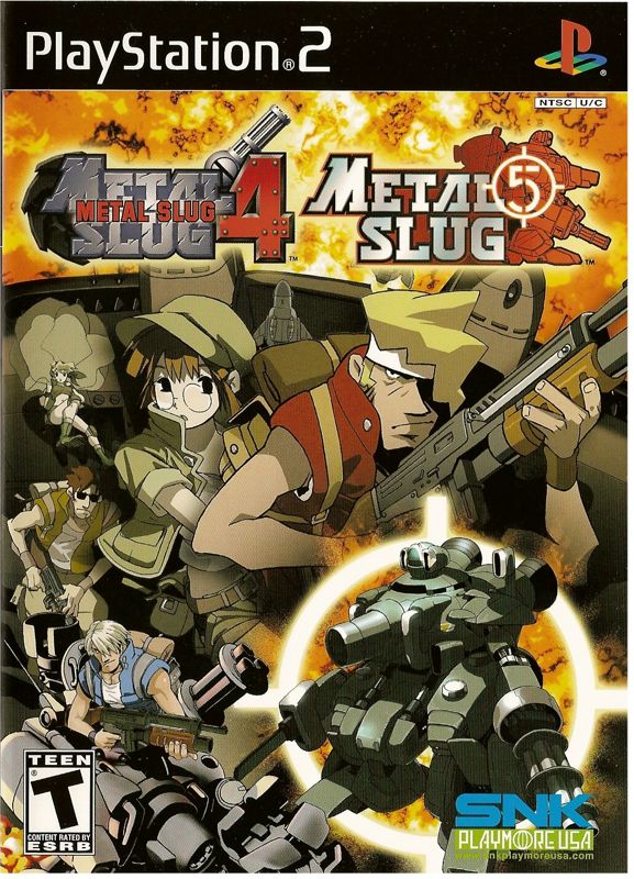 Metal Slug 4 & 5 box art for Playstation 2